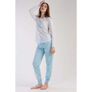 Women's Long-Sleeve O-Neck <b>Onesie</b> <b>Pyjamas</b> Set Breathable Spandex with Oval Cuff & Elastic Waist Customizable Logo for Homewear - Product Image 3