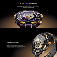 Montre connectée de luxe SK55 Pro avec écran AMOLED de 1,6'', appels instantanés, messages, modes sportifs multiples, pour hommes et femmes