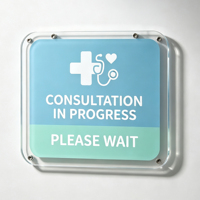 Plaque de porte en acrylique personnalisée de haute qualité, moderne, pour extérieur, avec fonction mobile, en promotion