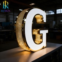 Signalétique LED 3D stable et personnalisable pour entreprises et hôpitaux, utilisation intérieure/extérieure, parcs, musées, bibliothèques, galeries d'art