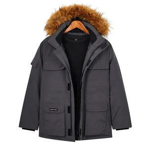 Manteau d'<span class=keywords><strong>hiver</strong></span> en duvet d'oie épais pour homme et <span class=keywords><strong>femme</strong></span>, coupe-vent, à capuche, style décontracté, pour l'extérieur, <span class=keywords><strong>Canada</strong></span>, Europe - Product Image 2
