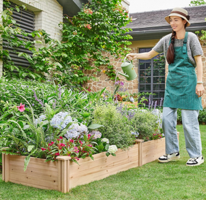 <span class=keywords><strong>Prix</strong></span> <span class=keywords><strong>de</strong></span> gros - Bac <span class=keywords><strong>de</strong></span> jardin surélevé en bois rustique, écologique, durable, à grain naturel, pour pelouse et fleurs - Product Image 5