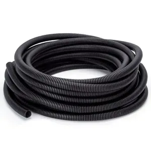 Tubo acanalado de 25 mm, 10 m, color negro - ideal para instalaciones eléctricas y protección de cables. - Product Image 1