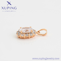 Xuping – pendentifs quantique en pierre claire de style mexicain, classique, rond, multi-gemmes, design minimaliste, couleur or 18K, S00152452