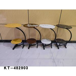 <span class=keywords><strong>C</strong></span>-Vormig Smeedijzeren Kleine Salontafel Bijzettafel Minimalistisch Nachtkastje Duurzaam - Product Image 6