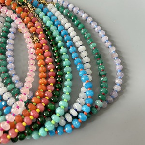 Handmade Boho Summer Beach Holiday Jewelry Chunky Mixed Gemstone <strong>Candy</strong> Crystal Bead <strong>Necklace</strong> for Women - Product Image 2