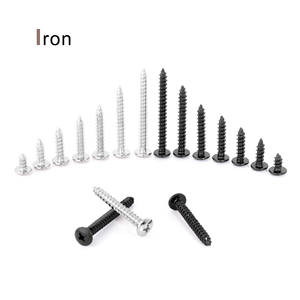 M5 10-50mm <span class=keywords><strong>Phillips</strong></span> <span class=keywords><strong>Pan</strong></span> đầu ren vít đen lớn đầu tròn tự khai thác vít cho đồ nội thất tủ gắn trên gỗ - Product Image 4