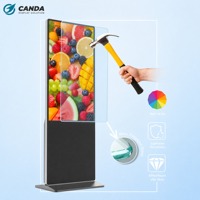 Affichage publicitaire interactif sur pied, écran LCD numérique Android, signalétique numérique et écrans d'affichage