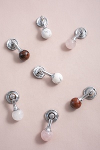 핫 세일 새로운 현대 금은 금관 악기 수정같은 내각 손잡이 잡아당기기 손잡이 - Product Image 3