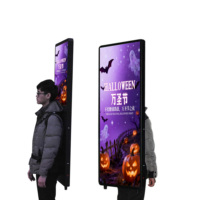 Extérieur Portable LED publicité boîte à lumière promotionnel mobile affichage numérique LCD écran sac à dos humain marche panneau d'affichage IP65