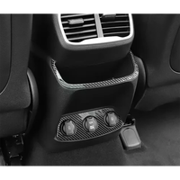 Décoration de voiture en fibre de carbone en acier inoxydable OEM pour Hyundai Santa Fe boîte de rangement arrière cercle lumineux couvercle décoratif USB