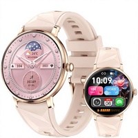 Montre connectée AMOLED pour femmes, tracker de santé et de forme physique, moniteur de fréquence cardiaque et de sommeil, montre-bracelet ronde ODM