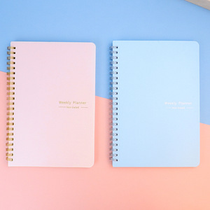 Carnets de notes A5 à spirale hebdomadaires et quotidiens en gros, planificateur d'<span class=keywords><strong>agenda</strong></span> mensuel transparent en PP - Product Image 5