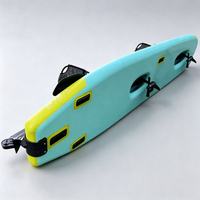Planche de SUP gonflable double pour sports nautiques en plein air, bateau de pêche gonflable équipé d'un système de repose-pieds en métal