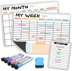 Magnetic Dry-<b>Erase</b> Soft Whiteboard Sticker Weekly and Monthly Schedule Option - Product Image 1