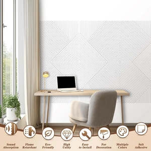 Panel Acústico Decorativo Insonorizante <span class=keywords><strong>de</strong></span> Fieltro <span class=keywords><strong>de</strong></span> Poliéster, Panel Acústico Absorbente <span class=keywords><strong>de</strong></span> Sonido <span class=keywords><strong>de</strong></span> PET para Hogar y Oficina - Product Image 4