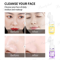 Nouveau nettoyant pour le visage à la fraise personnalisé Mousse de lait nettoyante à l'acide hyaluronique Mousse nettoyante pour le visage Mousse nettoyante à la vitamine C