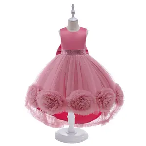 2024 sıcak satış çiçek prenses elbise son moda parti kıyafeti çocuk doğum günü elbise for3 -8 Y