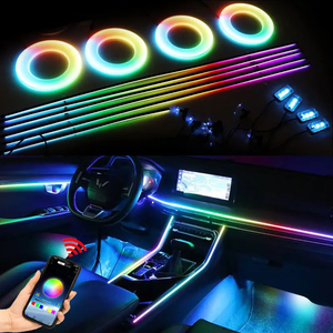 YOBIS 18 en 1 22 en 1 Kit ambiental App Control Auto Deco lámpara acrílico fibra óptica Interior Sinfonía coche LED tira de luz ambiental - Product Image 1
