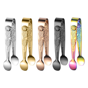 Mini pince à glace en acier inoxydable, écologique et légère, design vintage, outils de bar, pince de service florale en métal - Product Image 1