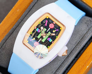 Reloj Mecánico 2025 de Lujo Ligero, Alta Calidad, Esfera Colorida en Forma de Caramelo, Correa de Goma, Duradero, Juvenil, Estilo Universitario, Superventas - Product Image 2