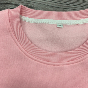 เสื้อสวมหัวผ้าฟลีซทรงหลวมเข้ารูป310Gsm ของผู้หญิงเสื้อมีฮู้ดสีชมพูคอเสื้อหนามีลายปักด้านหน้าสำหรับฤดูหนาว - Product Image 5