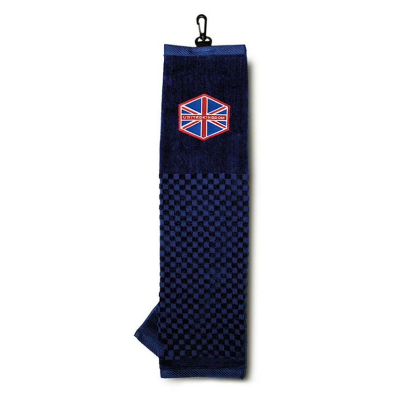 Golf sports cotton embroidery towel, folding club towel, customized logo can be acceptable in size 60*40cm