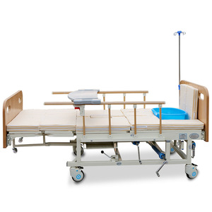 Lit médical manuel avec dossier et barrières latérales réglables pour usage domestique et hospitalier, soins aux adultes et aux personnes âgées - Product Image 3