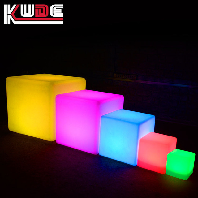 Decorative Glow Furniture USB Rechargeable RGB Color Changing Remote Control Outdoor Party Led Cube Light for Event