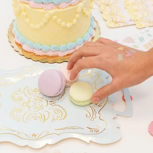 Platos de Papel para Fiesta de Té DAMAI, Platos Desechables Elegantes para Fiesta de Cumpleaños, Platos de Papel Desechables Impresos Personalizados - Product Image 4