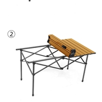 Tragbarer Klappbarer Camping-Tisch mit Ei-förmigem Design Leichtgewichtiger und Platzsparender Aluminium-Camping-Tisch