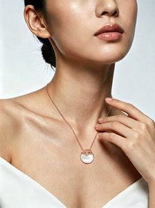 High Quality Wholesale Natural Mother-of-Pear Necklace Fine Jewelry Manufacturer Export 18K Solid Gold Natural Diamonds Necklace - Product Image 6