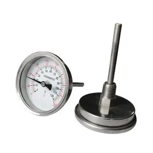 Paslanmaz çelik bimetalik endüstriyel termometre sıcaklık ölçer