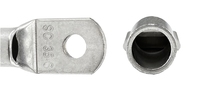 Borne de câble de batterie Chaer SC35-8 Series en cuivre, personnalisable avec trou de boulon et placage étain