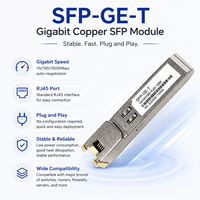 Módulo SFP de Cobre SFP-GE-T de Alta Calidad, 100m, 10/100/1000 Base, Transceptor de Fibra Óptica para Red Inalámbrica LAN RJ45, Alimentación CC 12V
