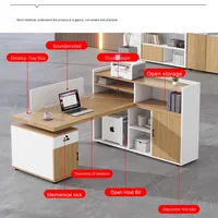 Chaise de bureau moderne de luxe pour deux personnes Simple Double poste du personnel pour les gestionnaires superviseurs panneau pour le bureau financier