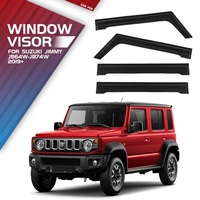 4 Uds sol lluvia protector ventana visera acrílico ventana visera Compatible para Suzuki Jimny 2019