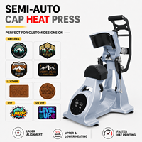 Presse à chaud semi-automatique électrique manuelle à double plaque chauffante pour casquettes avec multi-minuteries