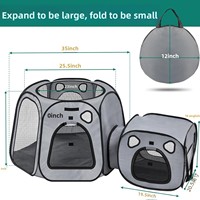 Grande tente pliable imperméable et respirante pour chat, enclos portable pour animaux de compagnie toutes saisons, utilisable en intérieur/extérieur, idéale pour appartement