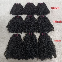 Letsfly Wholesale Double Drawn Raw Virgin Human Hair Weave Natural Color Pixie Curly Human Hair Raw Hair Extension