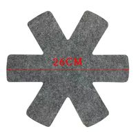 Tapis de protection de fond de casserole antiadhésif écologique, facile à nettoyer, style poisson à six griffes, en feutre, pour casseroles et vaisselle - Grande Vente