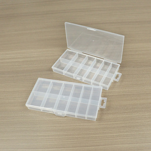 Transparent Plastic <b>Storage</b> <b>Box</b> 12 Grids 14.6x7.7x1.8cm For Screws Buttons Jewelry <b>Small</b> Parts Sorting Packaging - Product Image 1