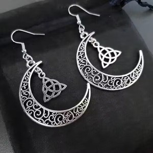 Moon Celtic Knot Drop Earrings Fashion Gothic <b>Witch</b> Jewelry Personality Trend Exquisite New <b>Accessories</b> Earrings - Product Image 2
