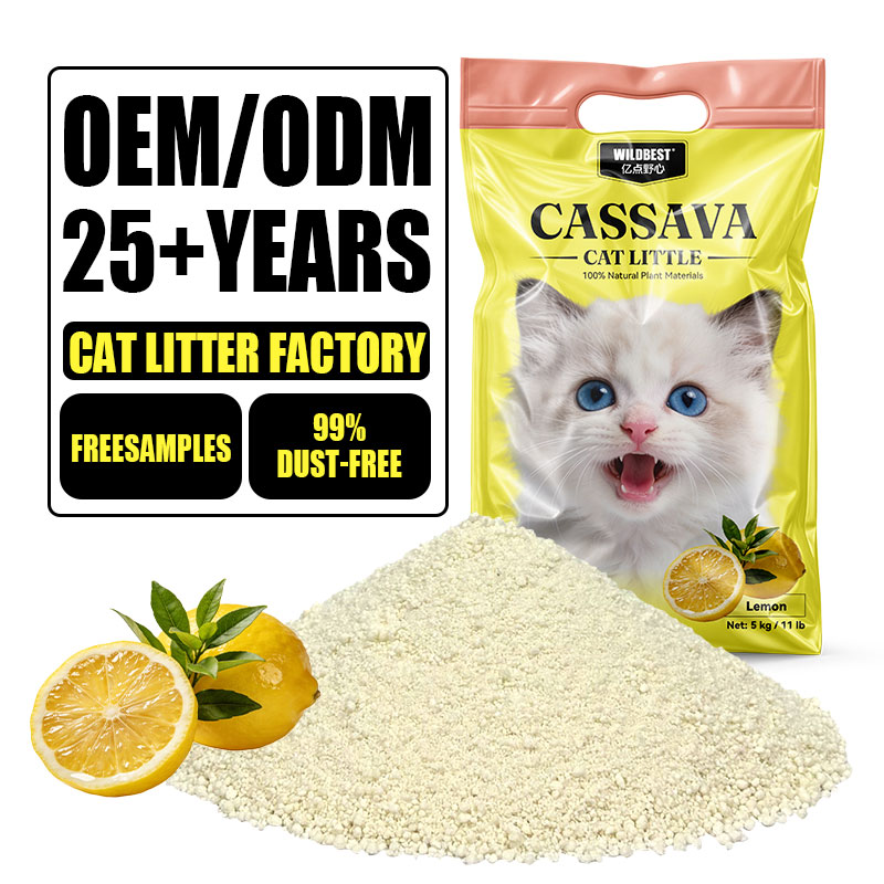 Premium Cassava Starch Cat Litter | Jiangchong Brand | Eco-Friendly Flushable