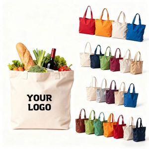 Custom Logo Printed Sublimation Blank Reusable Grocery Shopping Promotional Bags Plain Polyester Cotton Canvas Shopping Tote Bag - Product Image 1