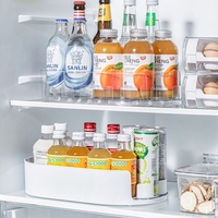 Plateau de rangement multifonctionnel pour réfrigérateur JX PP, plateau tournant pour comptoir de cuisine, support rotatif pour condiments