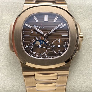 Reloj Mecánico Impermeable de Súper Calidad, 41 mm, Fábrica PPF V3 5712, Movimiento ETA 240, Multifunción, Fase Lunar, Oro Rosa, Reloj PP - Product Image 1