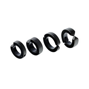 Nuevos pendientes gruesos negros con clip para oreja <span class=keywords><strong>Gay</strong></span>, joyería de acero inoxidable a la moda para fiestas - Product Image 3