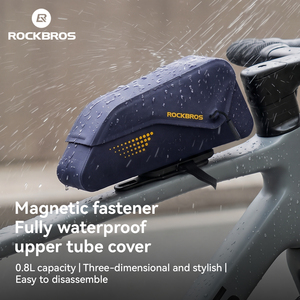 <span class=keywords><strong>ROCKBROS</strong></span> AS-176 0.8L Magnetische Gespsluiting Waterdichte Bovenbuis Tas 600D Polyester TPU Fiets Frame Tas met PP Steunplaat - Product Image 2