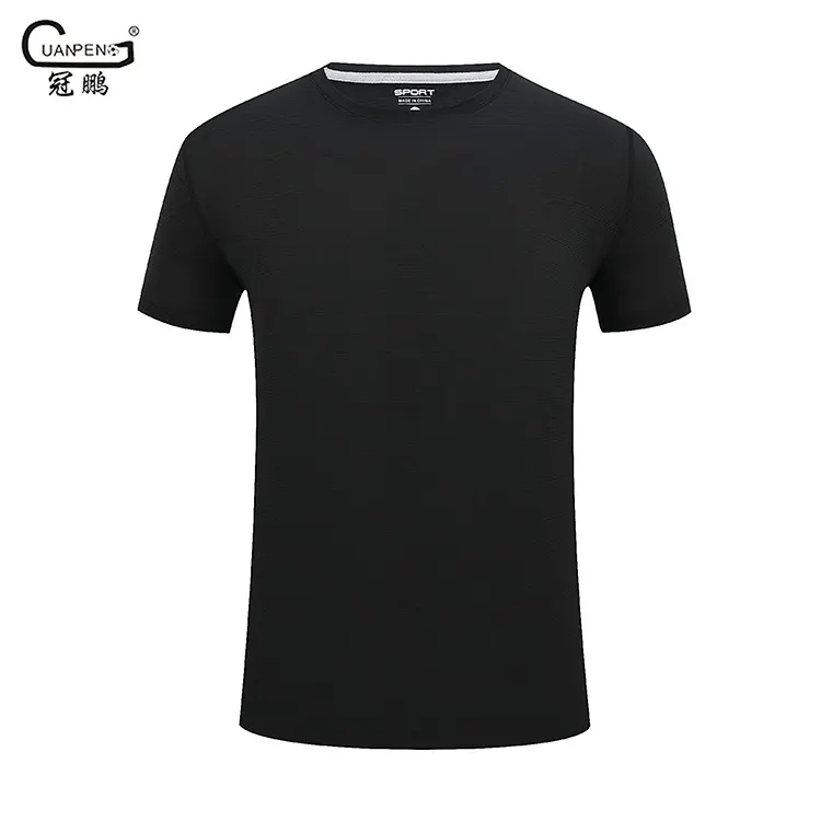 Оптовая продажа, Высококачественная летняя футболка с логотипом на заказ, шелковая футболка из полиэстера/спандекса, быстросохнущая Мужская футболка с круглым вырезом и индивидуальным дизайном